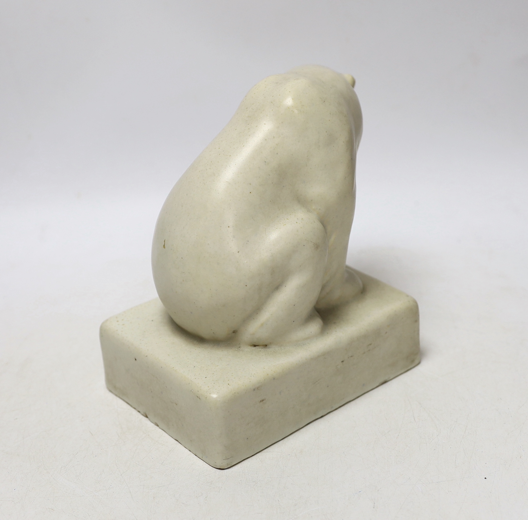 An early 20th century Doulton Carrara advertising polar bear, 16cm high